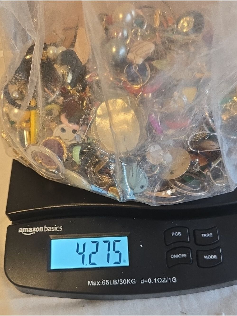 Mixed Jewelry Scrap & DIY Lot 4.2 lbs, Various Colors & Materials